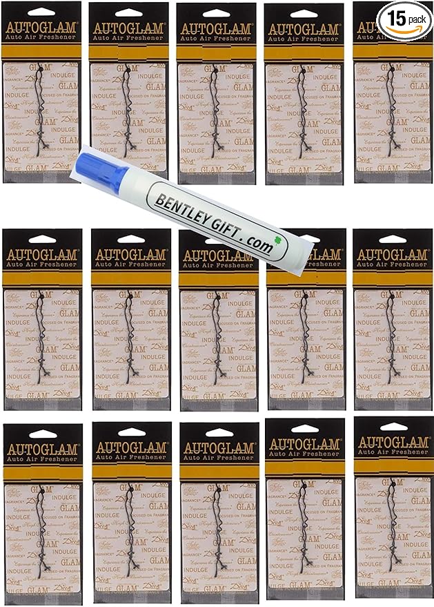 Tyler Autoglam Auto Air Freshener - Sample All 15 scents (Bless, Cowboy, Diva, Fleur, French, High maintenance, Icon, Kathina, Limelight, Platinum, Regal, Trophy, Wishlist, Pristine, Superstar) a