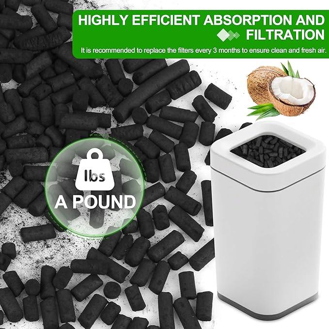 Charcoal Refills for Lomi Kitchen Composter 1 Pounds Activated Charcoal Odor Absorber Filter Refill Compatible with Lomi Composter