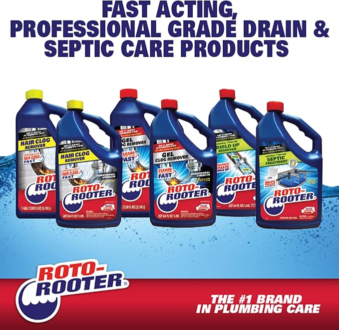 Roto-Rooter 351271 Build-Up Remover Drain Cleaner, 64 oz