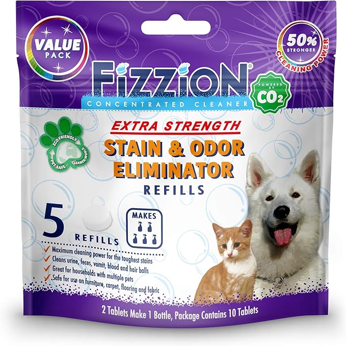 Fizzion Pet Stain and Odor Extra Strength Eliminator (10 Tablets, Extra Strength)
