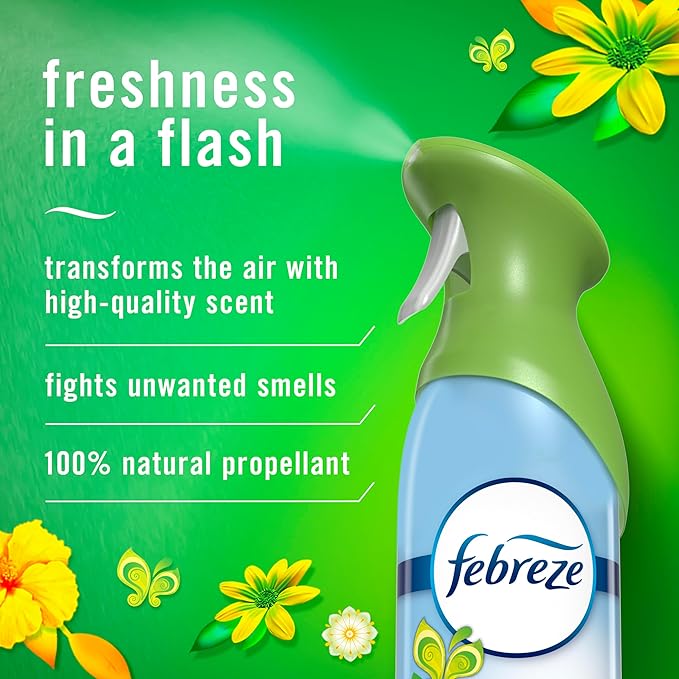 Febreze Air Mist Air Freshener Spray, Odor-Fighting Room Spray, Air Fresheners for Home and Bathroom and Kitchen, Aerosol Can, Gain Original Scent, 8.8oz (Pack of 2)