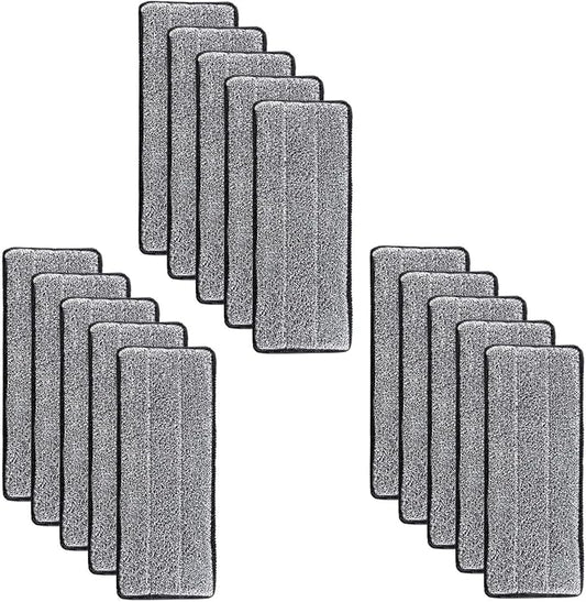 Lipski 3-20pcs Microfiber Mop Pad Replacement Microfiber Washable Spray Mop Dust Mop Household Mop Head Cleaning pad Grey Color (Color : 15pcs)