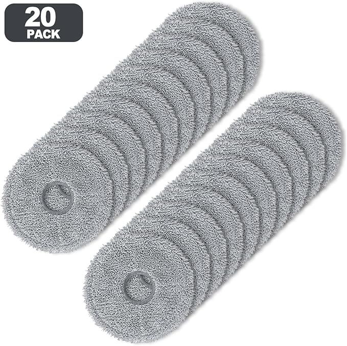 Compatible For Conga 20-Pack Replacement Mop Cloths For 9590, 9990, 10090 Spin Revolution Ultra Power Robot Vacuum Cleaners