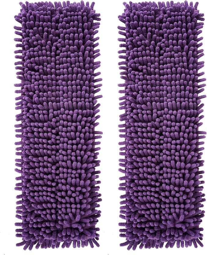 2 Pack Pet System Microfiber Sweeping Pad, Reusable Pet Replacement Mop Pad for Multi-Surface Floors, 18 Inch Washable Cleaning & Dusting Pads, Attracts & Picks Up Pet Hair