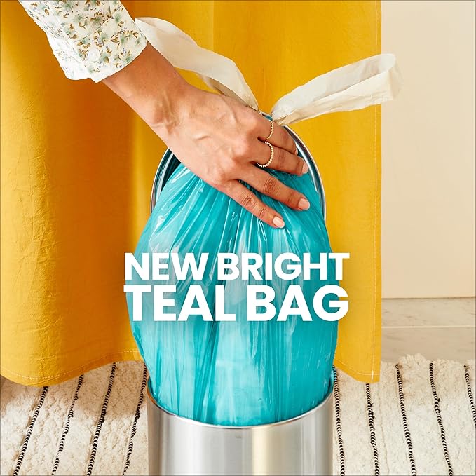 Glad Small Trash Bags 4 Gallon, Febreze Bahama Bliss Garbage Bags, Odor Resistant with Drawstring, 80 Count (Pack of 2)