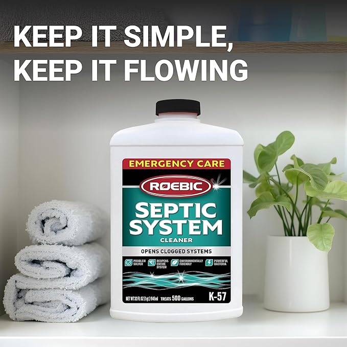 Roebic K-57-Q Septic System Cleaner: 32 Ounces, Cleans and Maintains Septic Systems for Optimal Performance