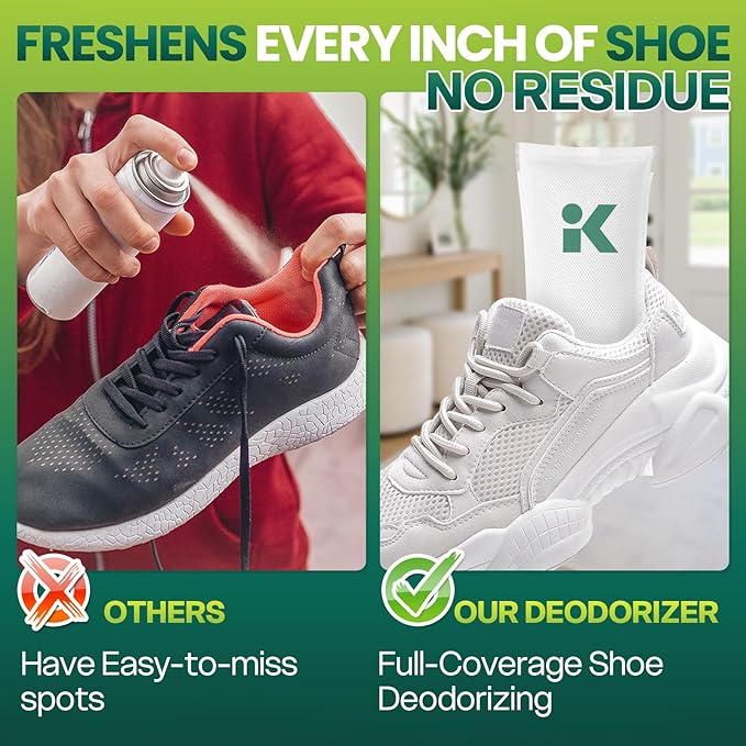 Unscented Shoe Odor Elimination, Powerful Shoe Odor Eliminator for Sneaker, Boot, Soccer Cleat, Reusable Shoe Smell Remover, Air Odor Absorber, Freshens Shoes, Gym Bag, Closet at Sourse (2-Pack)
