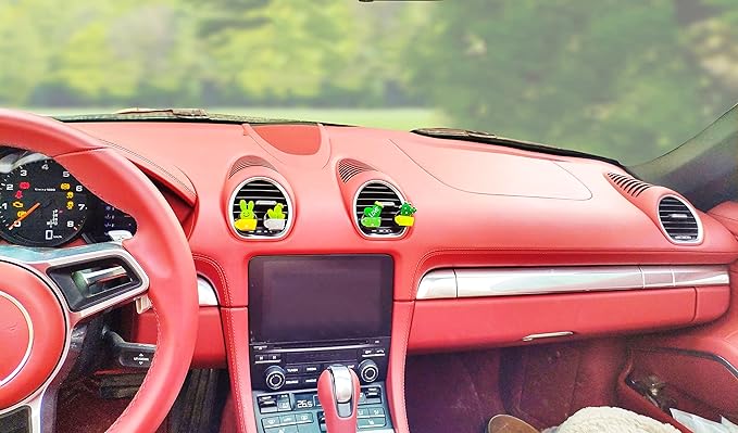 4-Pack Adorable Decorative Cactus LOVE Air Freshener, Vent Clip Interior Accessories, Car Scent Freshener Perfume Aromatherapy Clip