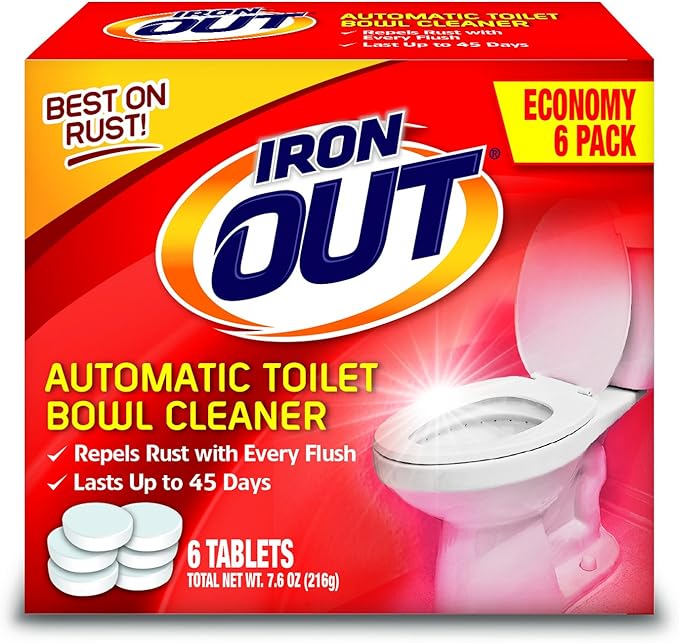 IRON OUT Automatic Toilet Bowl Cleaner Tablets, 12 Tablets