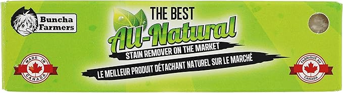BunchaFarmers All Natural 100% Biodegradable Environmentally Friendly Stain Remover Stick Made in Canada (6 Pack)