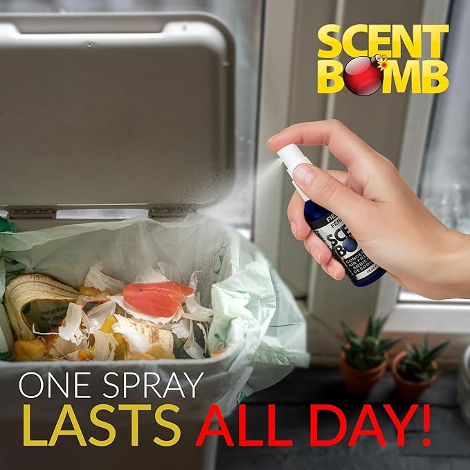 Scent Bomb Air Freshener Spray, Long-Lasting Odor Eliminator - Effective Deodorizer for Home & Car, Fresh Room Spray for Kitchen, Bathroom & Smell Neutralizer - 1 oz Pack of 4, Fierce Scent