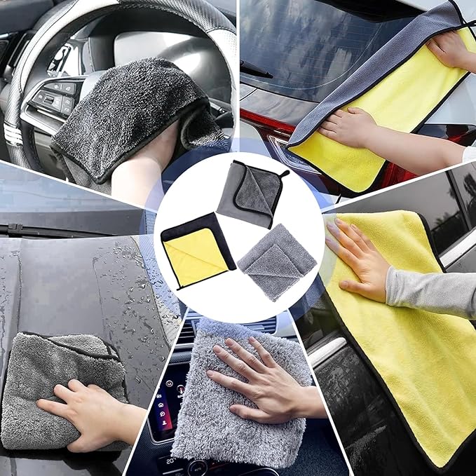 Car Washing Kit - Professional Car Wash Kit, Car Cleaning Kit with Bag & Car Detailing Set, Includes Car Wash Mitts, A Game-Changing Microfibre Drying Towel & Trio Of Brushes For A Deep Clean