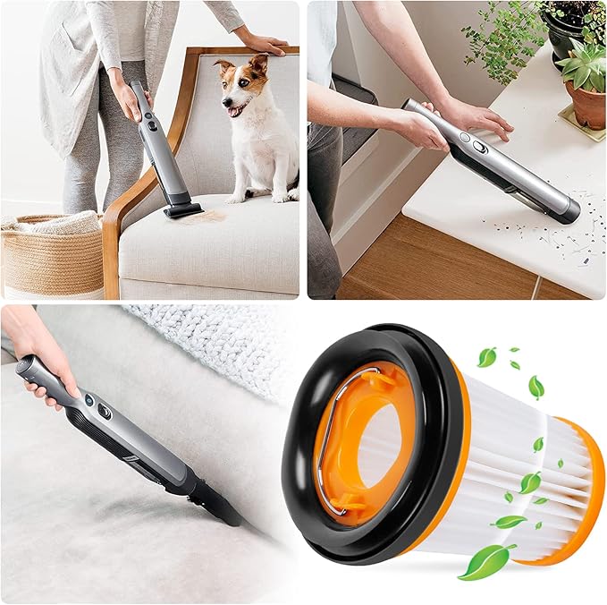KEEPOW Wandvac Filter Replacement Compatible with Shark WANDVAC Handheld Vacuum WV201 WV200 WV205 WV220, Compare to Part # XHFWV200, 6 Pack