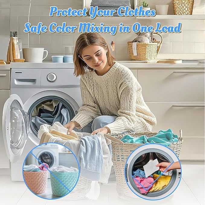 Bellaluce Color Catchers for Laundry 54 Count, Dye Catcher to Prevent Color Runs, Grabber Sheets for Home, Apartment, Dorm, Hotel