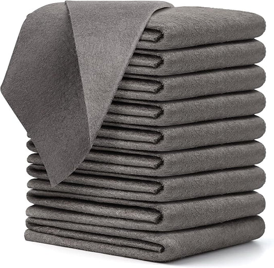 10 Pcs Thickened Magic Cleaning Cloth, Microfiber Streak Free Cleaning Cloths Reuseable Magic Cleaning Wipes for Windows Glass