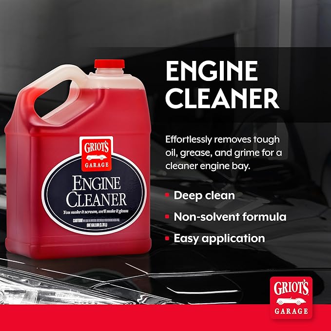 Griot's Garage Engine Cleaner for Car, Motorcycle, Boat, RV, and Truck, Oil, Dirt, and Grime Remover, 11158, One Gallon
