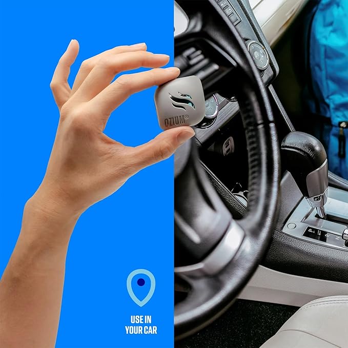 Ozium Membrane Car Vent Clip AC Air Fresheners Car Air Freshener and Car Odor Eliminator (That New Car Smell, 4 Packs)