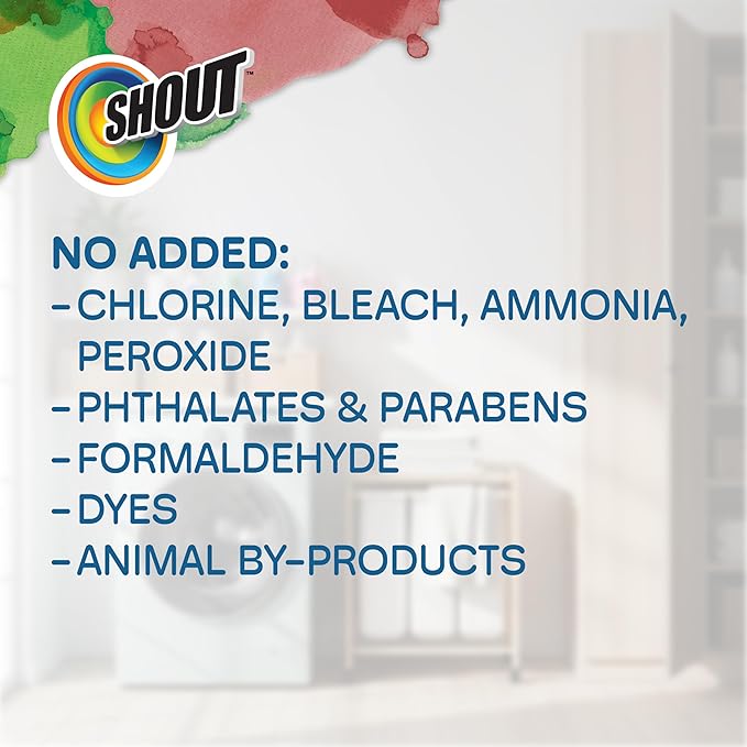 Shout Active Enzyme Laundry Stain Remover Spray, Triple-Acting Formula Clings, Penetrates, and Lifts 100+ Types of Everyday Stains - Prewash Spray 22oz