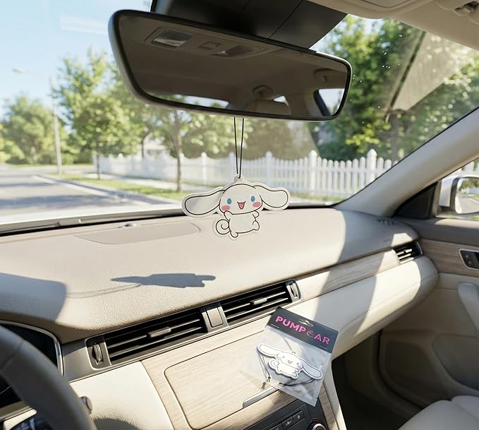 PumpCar 2 pieces cinammoroll double-sided hanging cartoon cherry-scented funny car air freshener Cool hanging for rearview mirror Car Interior Accessories Gifts