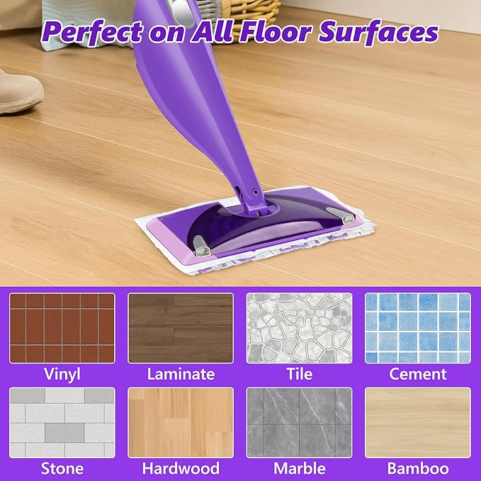 8 Count Disposable Mop Pads Refills for Swiffer WetJet, Multi Surface Hardwood Floor Cleaner Spray Mop Pads Refills Multi Layers Thickened and Super Absorbent