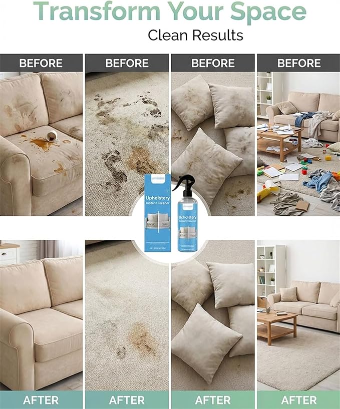 2026 Must-Have Upholstery Cleaner, Pro Formula Erases Tough Stains, Leaves Everything Fresh Like New, Safely Cares for Fabrics, Quick Dry, No Rinse (1PCS)