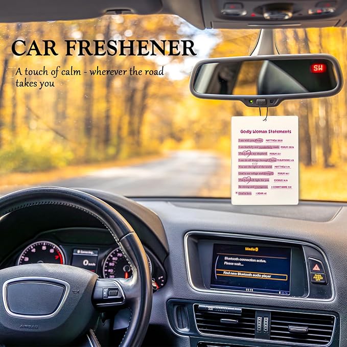Pink Bible Car Air Freshener,Cute Religious Air Freshener Hanging 3 Pcs for Cars Closet Drawer or Books Office,Preppy Christian Car Accessories Mirror Decor for Women Friends