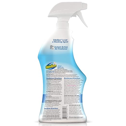 OdoBan Disinfectant and Odor Eliminator, Ready-to-Use 32 oz Spray Bottle & Pet Solutions Neutral pH Floor Cleaner Concentrate, 1 Gallon, and Oxy Stain Remover, 32 Ounce Spray