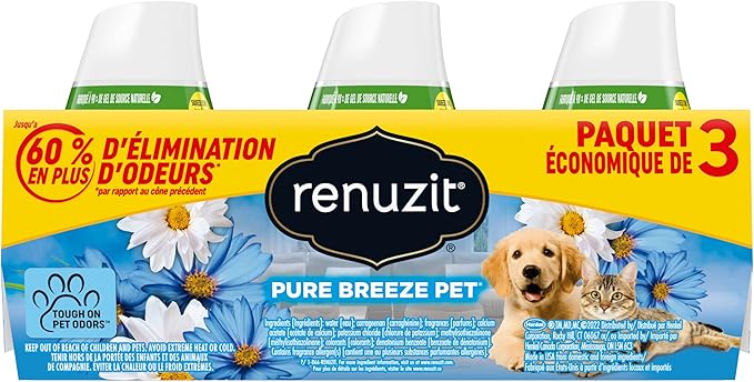 Renuzit Gel Air Freshener, Pure Breeze, 7 Ounce (3 Count)