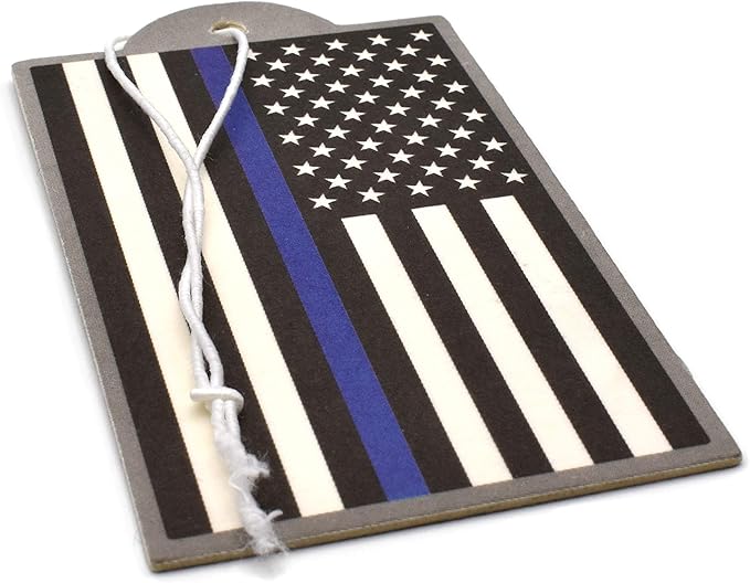 Elektroplate Police Thin Blue Line USA Flag Automotive Air Fresheners for Vehicles | New Car Scent (12-Pack) | Made in the USA