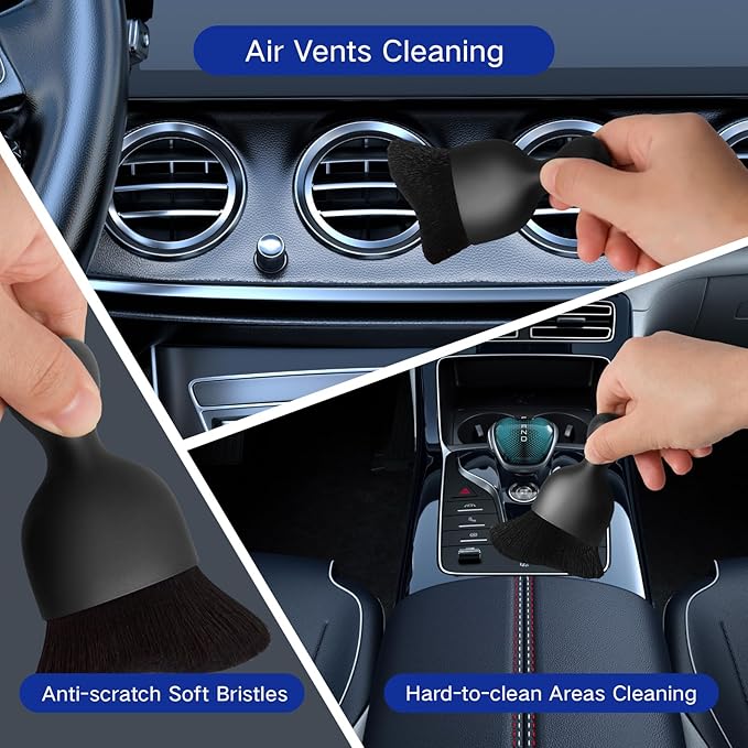 38Pcs Car Detailing Kit, Car Detailing Brush Set, Car Wash Cleaning Kit, Car Detailing Brushes, Professional Car Care Kit for Interior Exterior Wheels, Blue