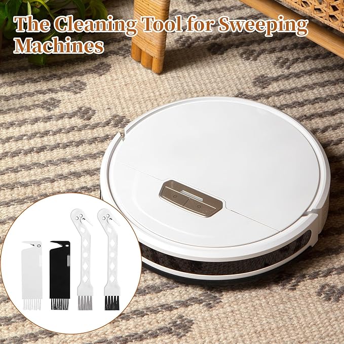 4 PCS Handheld Vacuum Cleaner Brush, Universal Dust Brush, 2 in 1 Vacuum Roller Cleaning Tool for Sweeping Robot