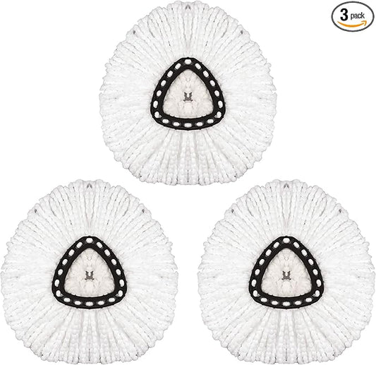 3 Pack Mop Head Replacement Spin Mop Replacement Head Microfiber Spin Mop Refills