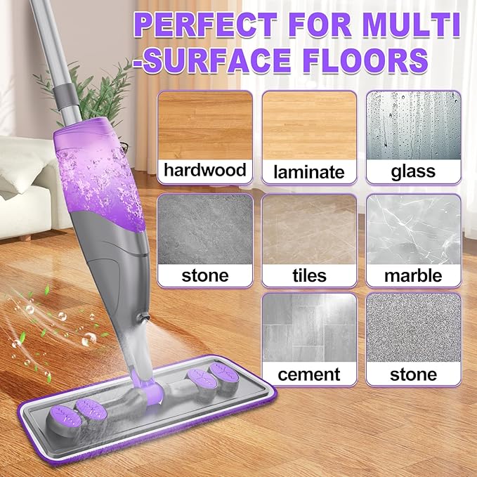 Reusable Mop Pads for Swiffer PowerMop - 3 Pack Wet Dry Microfiber Pad Refills for Floor Cleaning - Washable Mopping Replacement for Home Kichen - Sweeping Cloths for 13"-15" Spray Mop