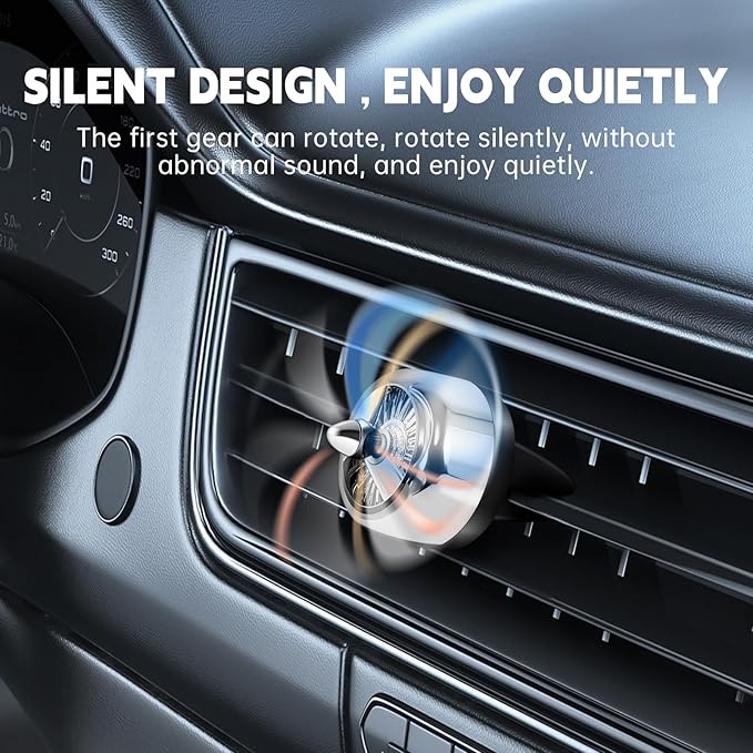 Car Air Freshener Vent Diffuser-Propeller, Car Air Freshener Vent Clip, Long Lasting, Silver, Suitable for men's and women's Car Accessories