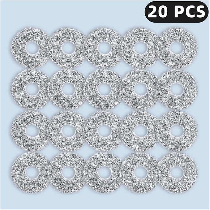 Mop Cloth Compatible， Compatibility for Cecotec Conga 9590/9990 10090 Spin Revolution Ultra Power(20PCS)