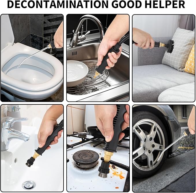 Steam Cleaner for Home, Steamer for Cleaning, 6-Level, 10s Heat-Up & 1.5L Tank, Handheld Steam Cleaner for Car Detailing, Home, Tile, Grout, Furniture