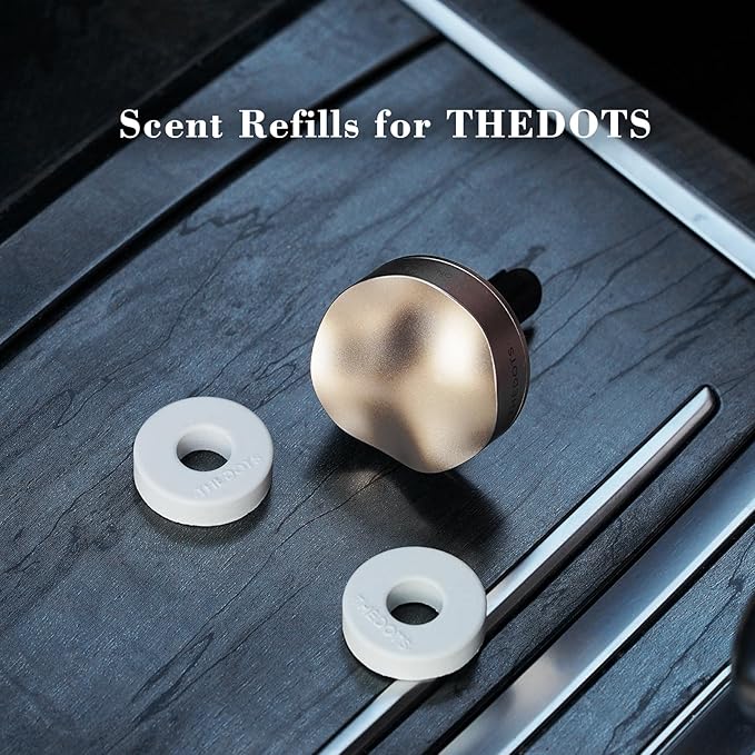 THEDOTS 8 Pack Cashmere Wood Chestnut Car Air Freshener Replacement, Luxury Solid Scent Refill, Warm Scented Pads for Auto Decor (Clip Not Included)