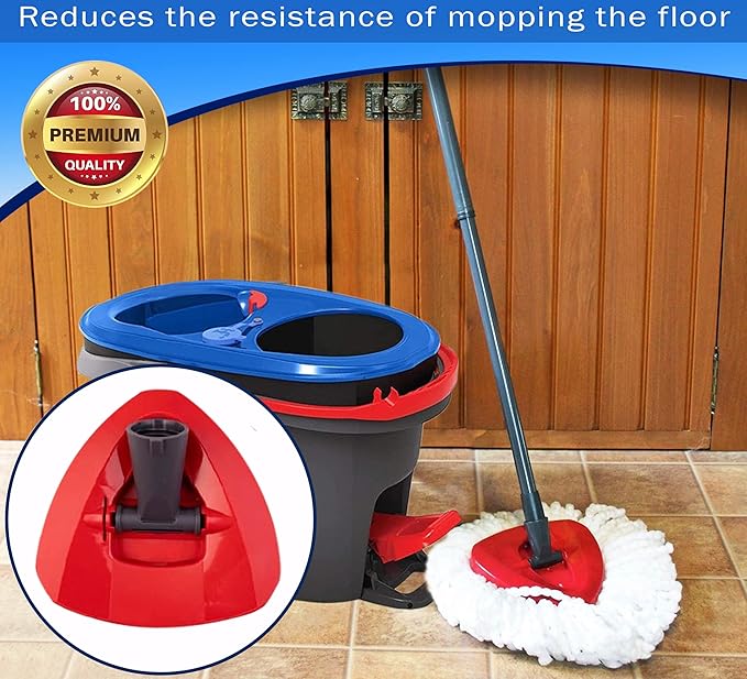 O-Cedar Mop Head Replacement – 4 Pcs Durable and Machine Washable Mop Heads Replacements with Triangle Spin Mop Replacement Head Base – Compatible with O-Cedar Mop, O-Cedar Spin Mop, & Ocedar Mop Head