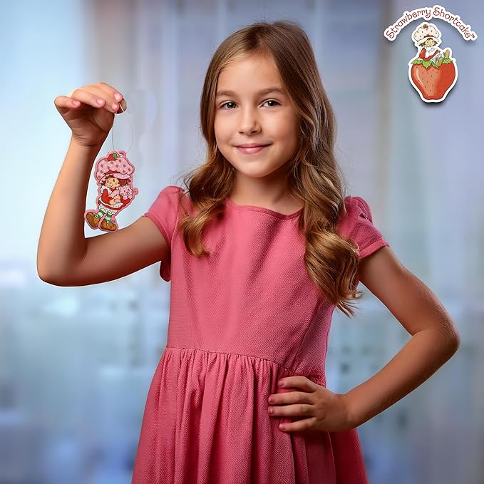 Strawberry Shortcake Paper Air Freshener | Strawberry Air Freshner Car | Strawberries Shortcake Collectibles Gift | Strawberries Scented Air Freshener | 3/Set | Officially Licensed (2 Count)