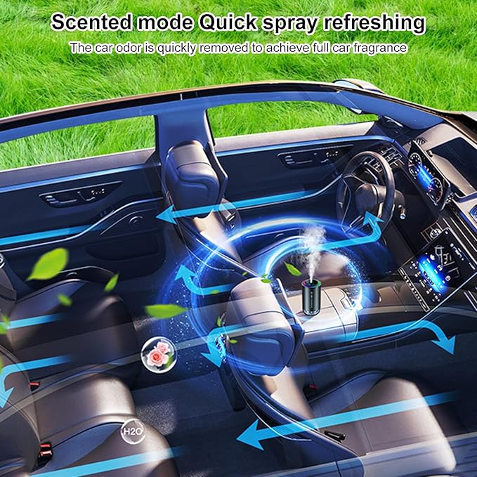 Mist Ultrasonic Humidifier Car Fragrance Diffuser Sure Here's A Product Title for Listing Air Freshener with Colorful Light Rechargeable Auto Chance