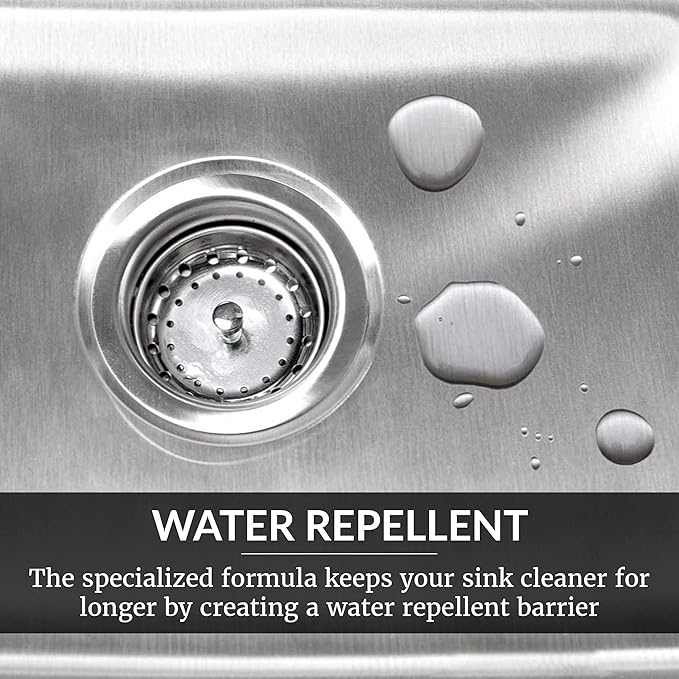 HOPE'S Perfect Sink 8.5 oz Sink Cleaner and Polish, Restorative, Water-Repellant Formula, Stain Remover, Good for Brushed Stainless Steel, Cast Iron, Porcelain, Corian, Composite, 6 Pack