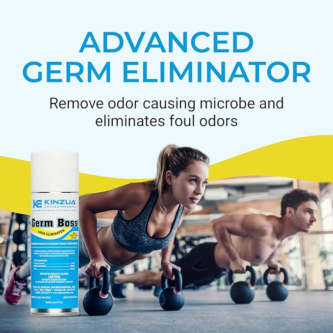 Kinzua Environmental Germ Boss Strong Odor Eliminator, Fast-Acting Cleaning & Deodorizing Fogger, Mold Bomb Fogger for Smell Control with Fresh Scent, Covers Up to 1,000 cu ft, 6 oz, Pack of 3
