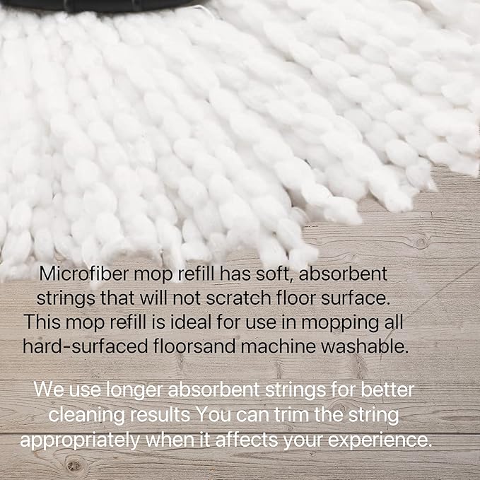 for Ocedar Spin Mop Replacement Head 6 Pack Mop Refill Compatible with Ocedar Triangle Swivel Mops Microfiber Swivel Mop Refill, for Ocedar Easywring 1 Tank Spin Mop,Machine Washable Easy-to-Replace