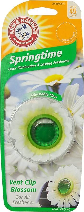 Arm & Hammer AH8800SPT Blossom Vent Clip Air Freshener, Blossom Springtime, 1 Pack