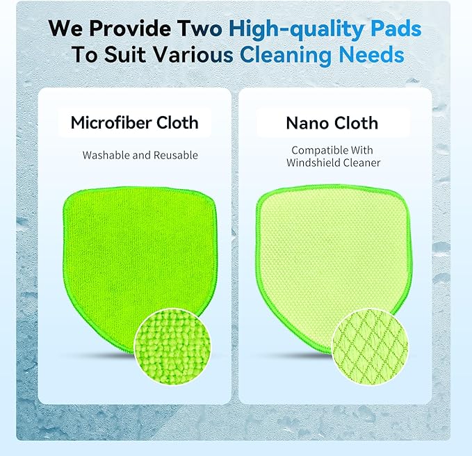 XINDELL Windshield Cleaning Tool, Interior & Inside Car Windshield Cleaner with Microfiber Pads, Extendable Handle & 360° Rotating Head, Streak-Free Glass Cleaning Kit for Cars Trucks