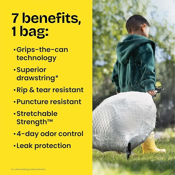 Glad ForceFlex Tall Kitchen Trash Bags, 13 Gallon, Gain Original, 140 Count (Package May Vary)