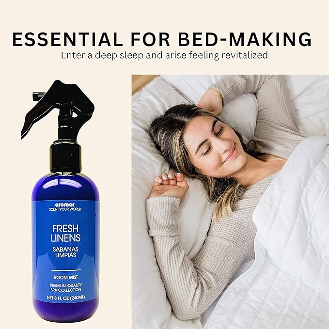 Aromar Essential Room Mist and Fabric Spray with Natural Freshener Aromatherapy for a Fresh and Rejuvenated Home 8 oz Mediterranean Sage