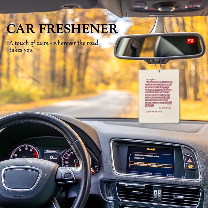 Cute Car Air Freshener,Religious Gifts for Women,Bible Verse Air Freshener Hanging 3 Pcs for Cars Closet Drawer Books Bathroom Backpack,God Car Accessories Mirror Decor for Women
