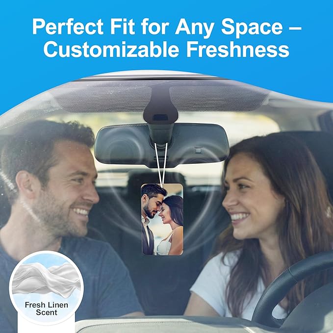 Instafreshener Custom Hanging Air Freshener | Diamond | Custom Air Fresheners with Picture or Text for Car, Closet, Bathroom, Locker & Office Décor