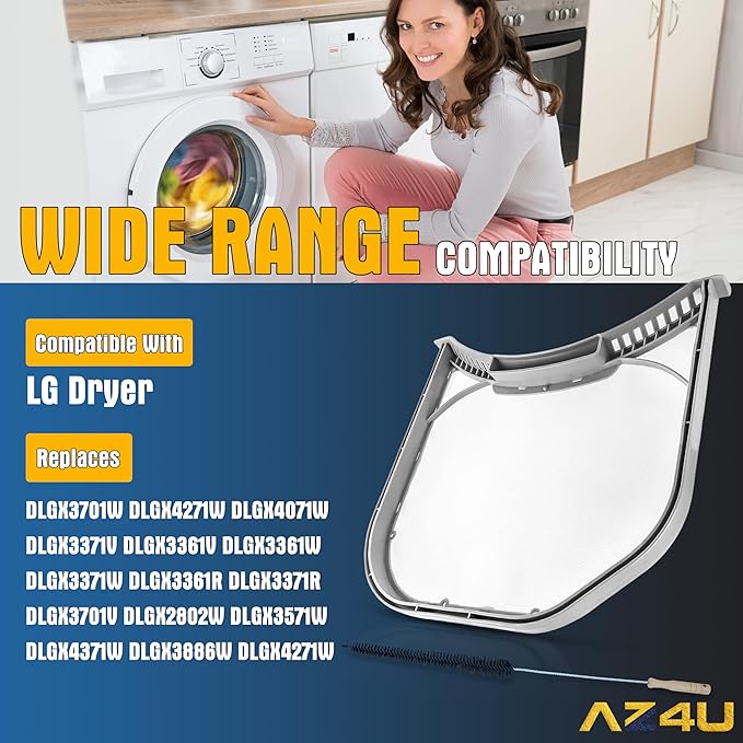 Dryer Lint Filter Screen Trap Replaces For LG DLGX3701W DLGX4271W DLGX4071W DLGX3371V DLGX3361V DLGX3361W DLGX3371W DLGX3361R DLGX3371R DLGX3701V DLGX2802W DLGX3571W DLGX4371W DLGX3886W DLGX4271W